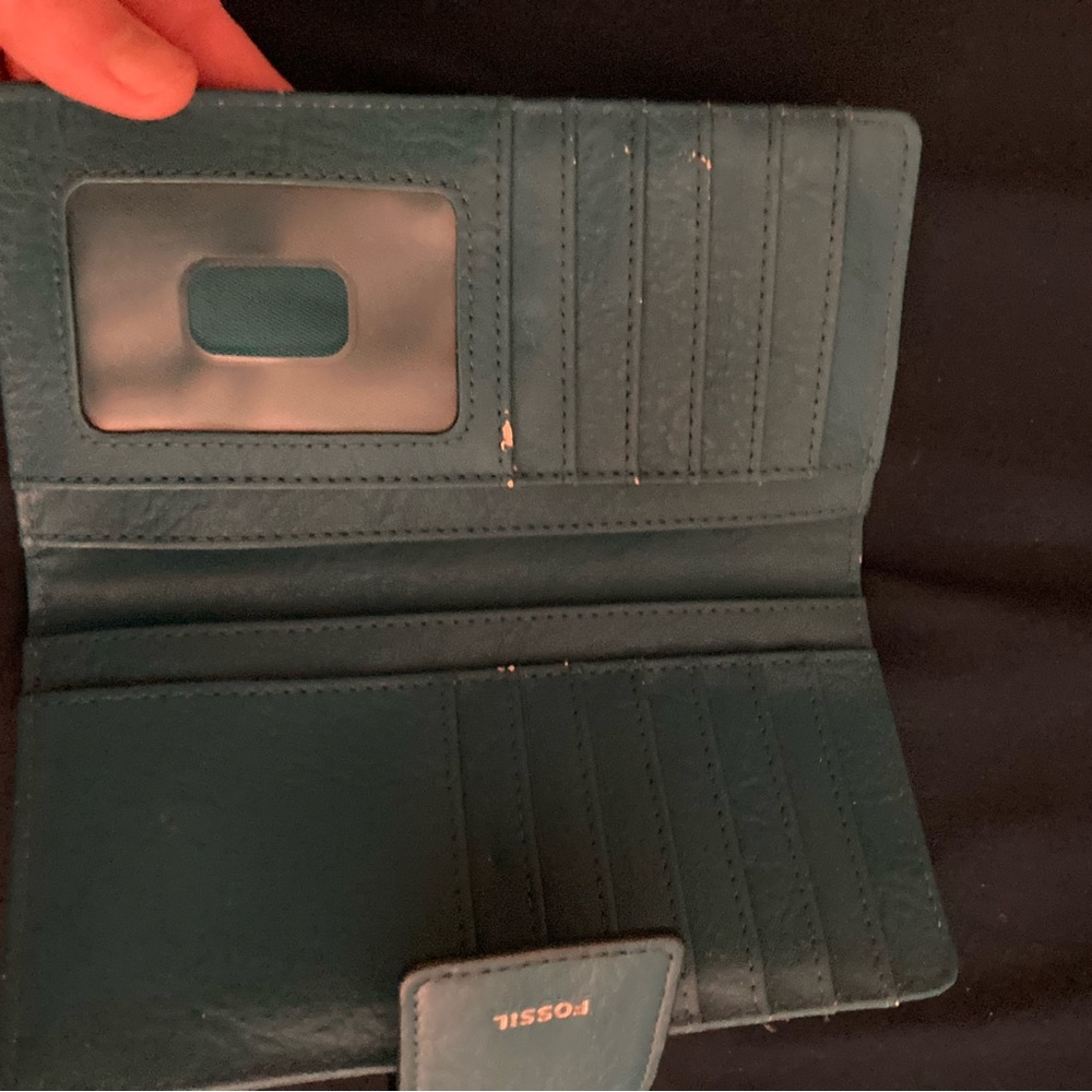 Blue Fossil Bifold Wallet - image 2